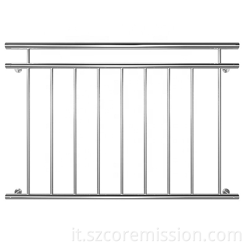 Rustproof Indoor 304 Stainless Steel French Balcony Railing